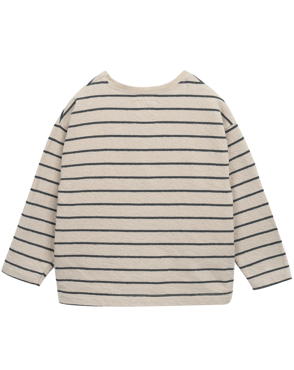 Jersey-Langarmshirt BRUNO STRIPED in hellbraun