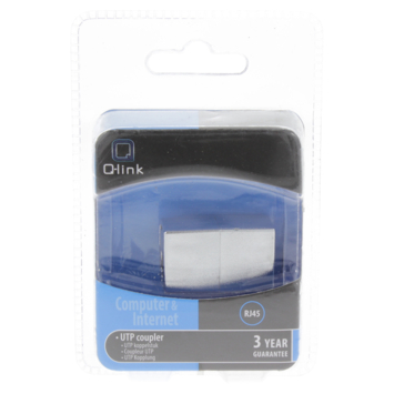 Q-Link UTP koppelstuk 8P RJ45 afgeschermd aluminium kleur