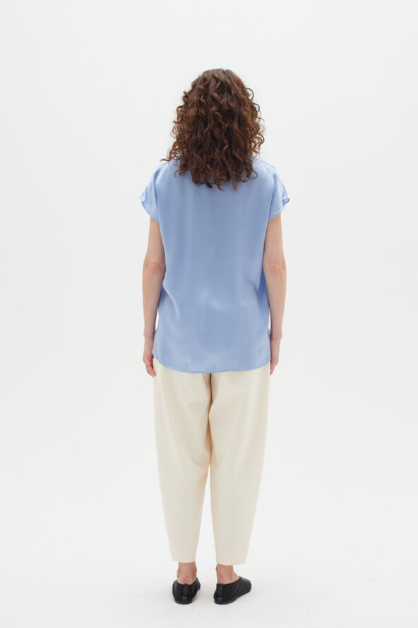 InWear LiraIW Leonore Top Premium - 100% Silk Blue serenity