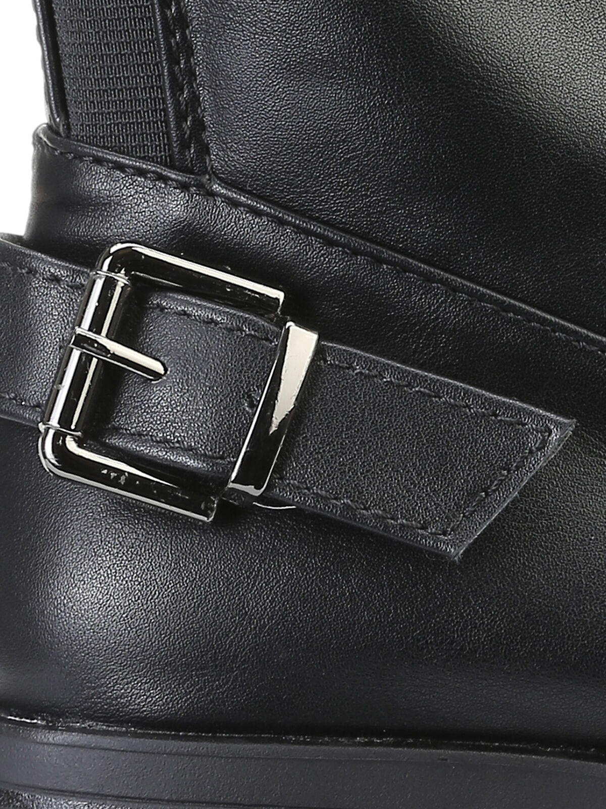 Bottes cavalières à boucle- Noir