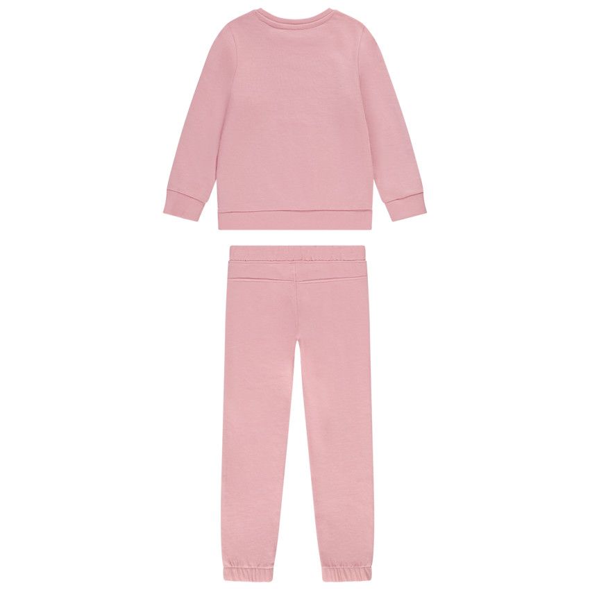 Ensemble jogging 2 pièces uni pour fille - Multicolore