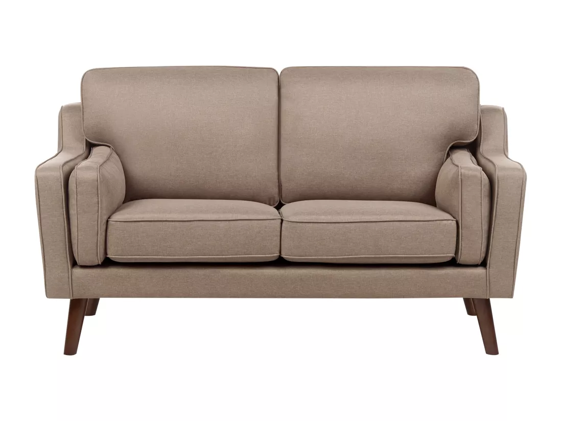 Canapé 2 places en tissu marron clair LOKKA