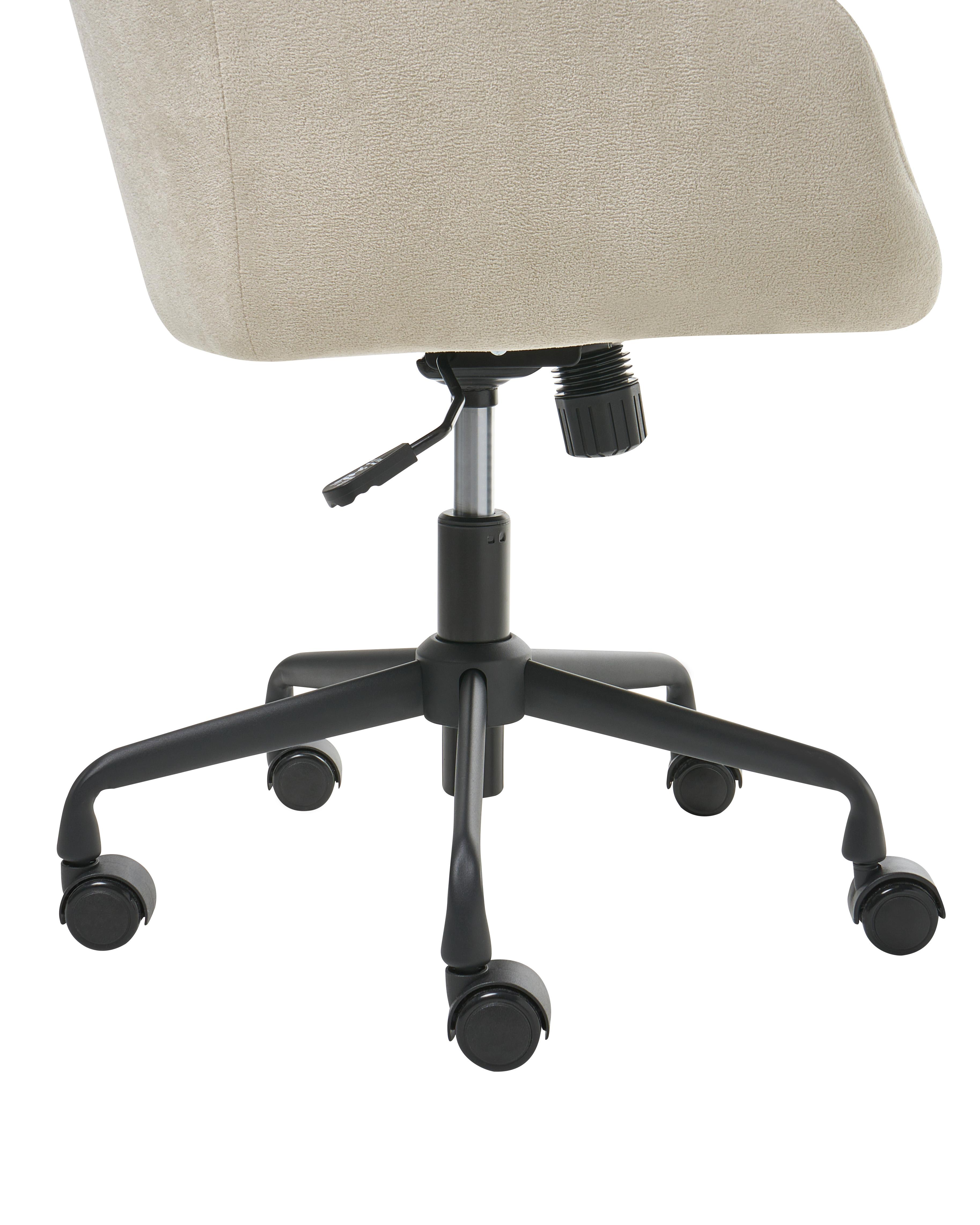 Bureaustoel PALMDALE Fluweel Lichtbeige