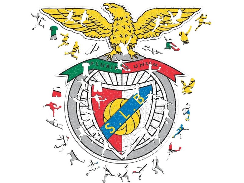 Iconic Puzzle SL Benfica – Logo Offizielles Holzpuzzle, Grösse M