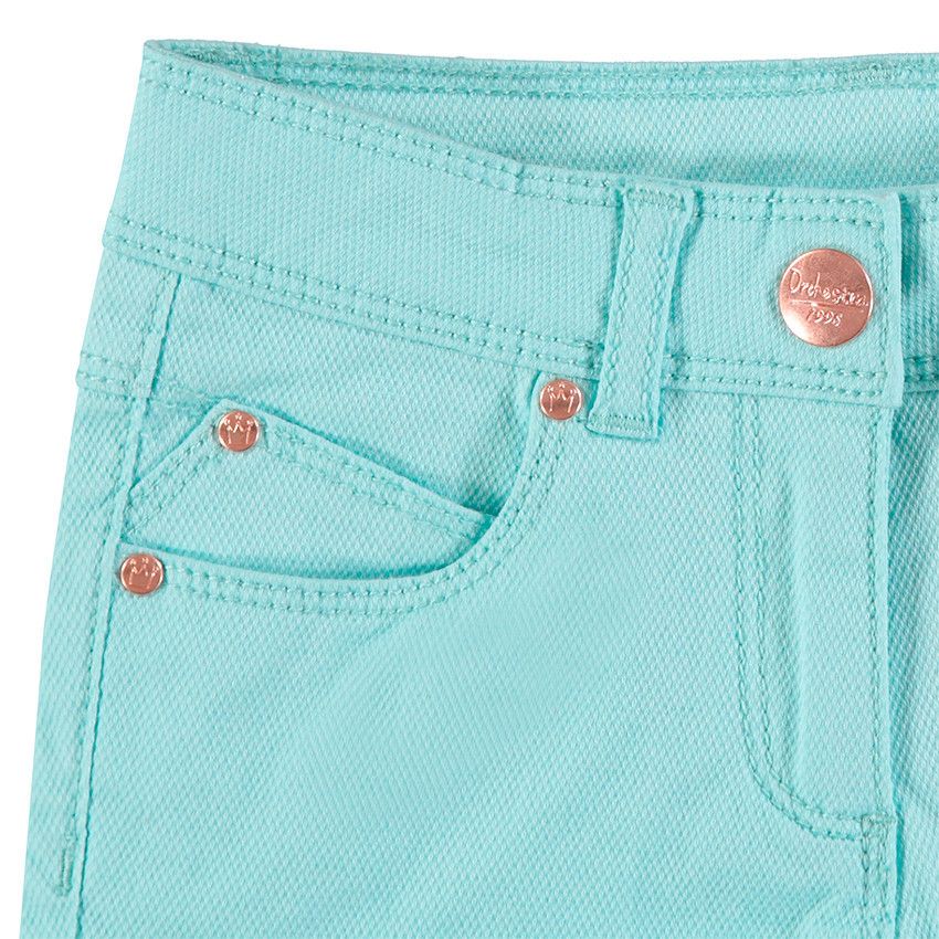 Short uni en maille fantaisie - Bleu