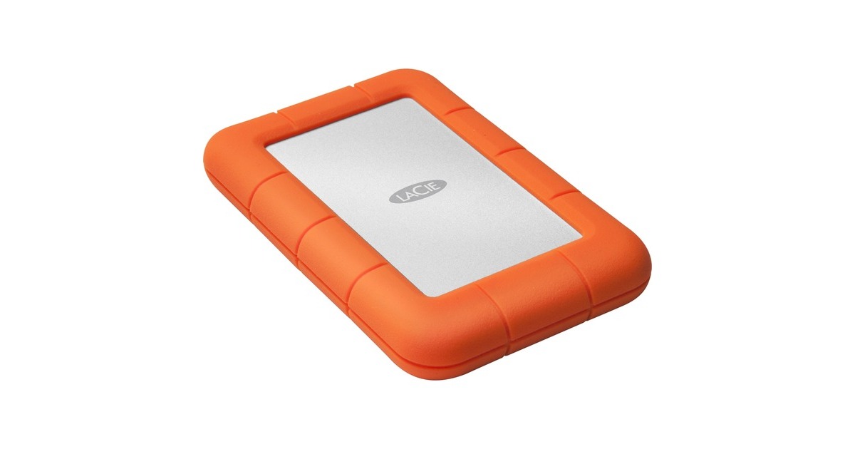 LaCieRugged Mini, 5 TB externe harde schijf  (Zilver/oranje, USB 3.0)