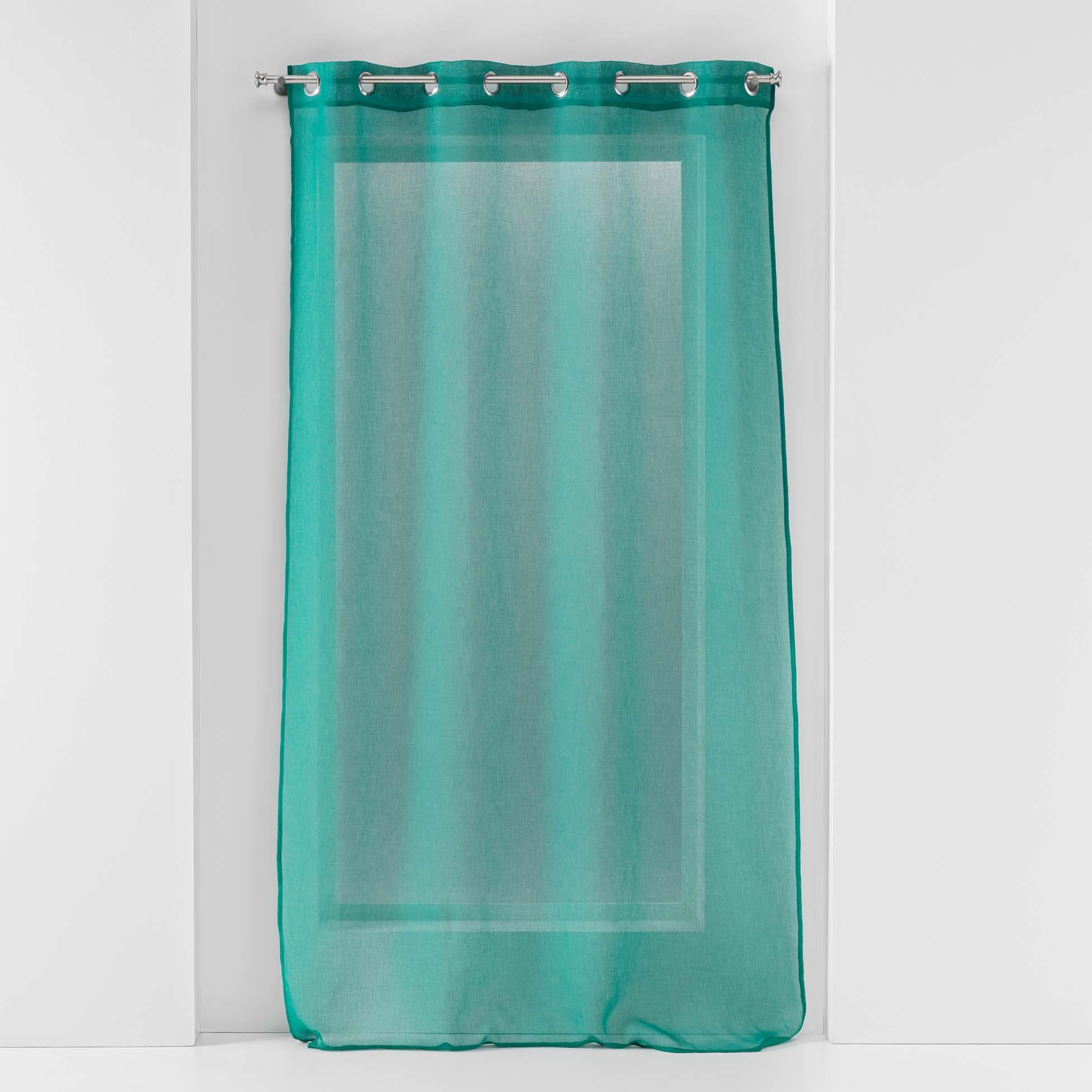 PANNEAU A OEILLETS 140X240CM VOILE SABLE SANDRA EMERAUDE