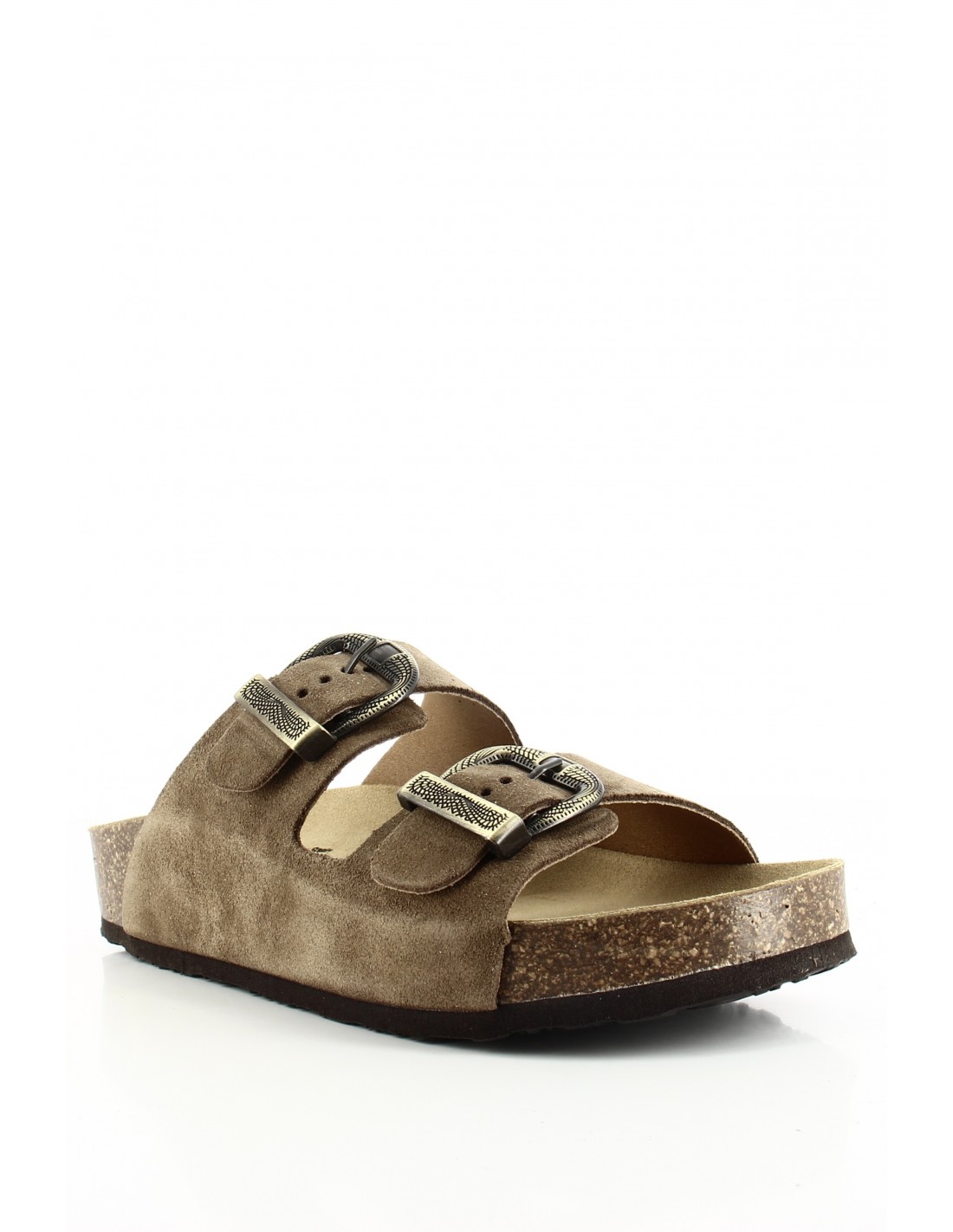 plakton Mules Femme Afelpado Marron Cuir