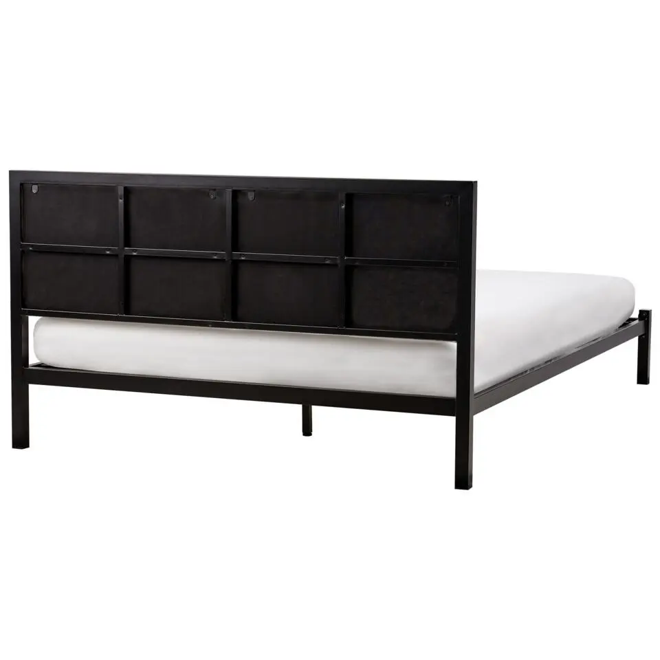 CLAMART - Tweepersoonsbed - Lichtbeige/Zwart - 140 x 200 cm - Metaal