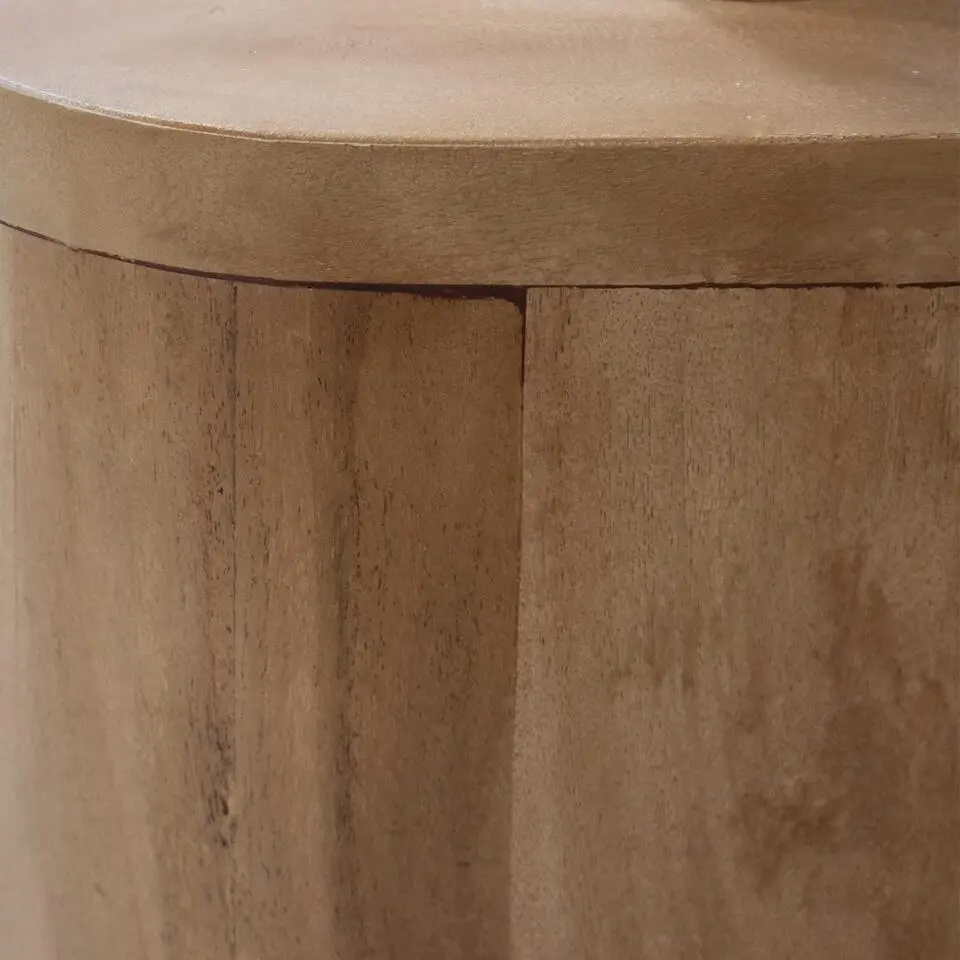 Wandkast Naturel Mangohout - 2 Deurs - 160x40x210cm - Leco