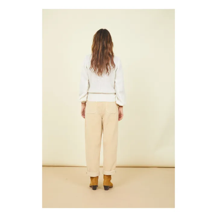 SMALLABLE BASICS Pantalon Femme velours côtelé coton bio | Mastic