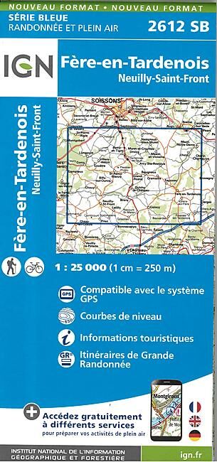 IGN - 2612 SB FERE EN TARDENOIS 1 25 000