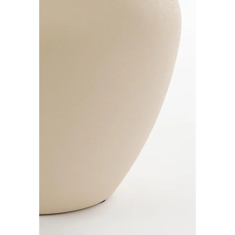 Mica Decorations Gyge Vaas - L26 x B22 x H31 cm - Metaal - Off-white