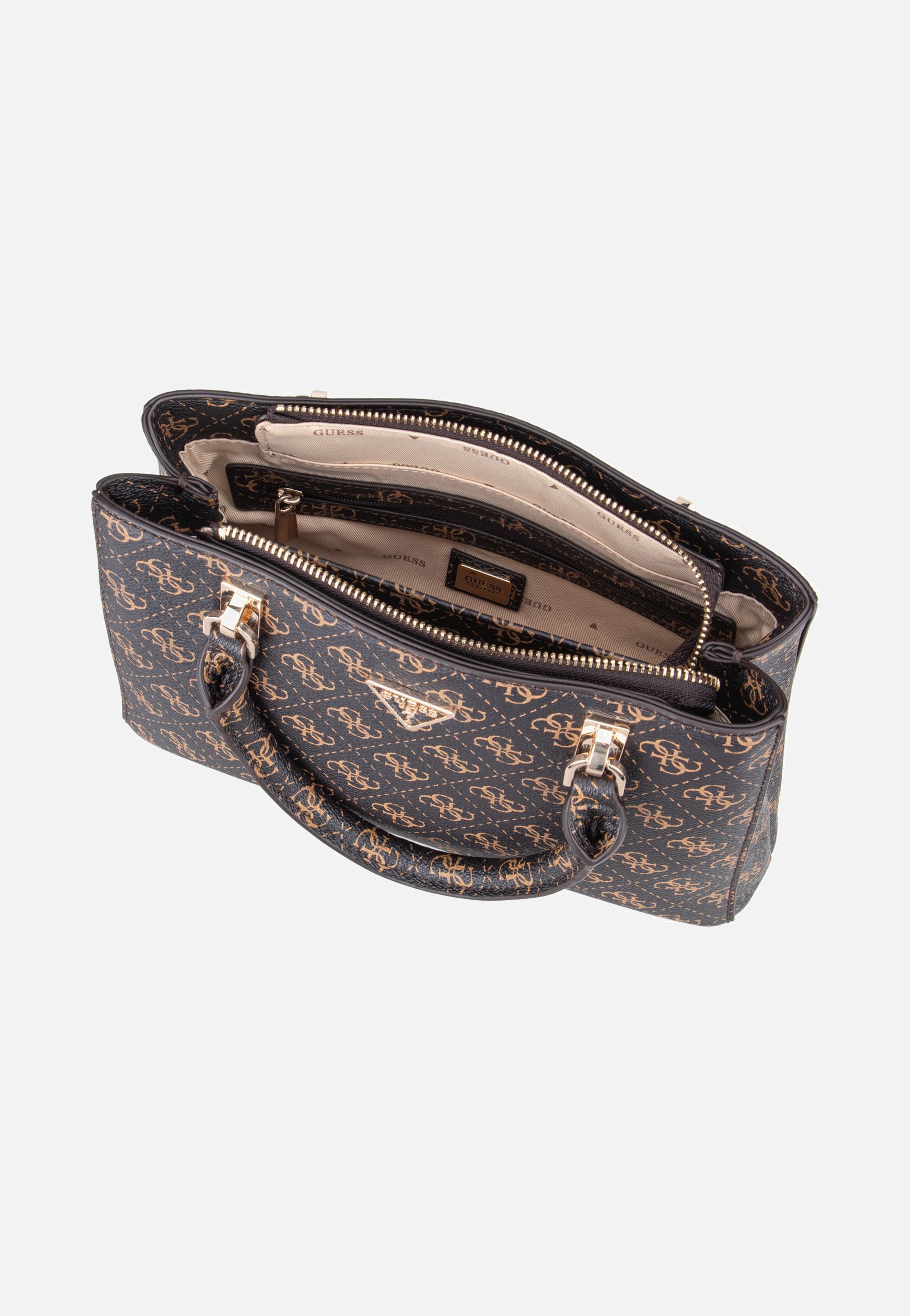 Noelle II Sml Multi Comp Stchl Brown Logo - Satchel