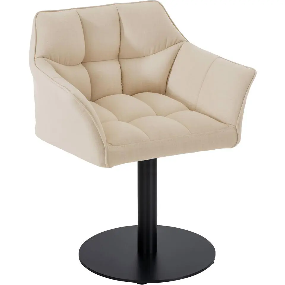 CLP Lounger Damaso zwart Frame - Stof - creme