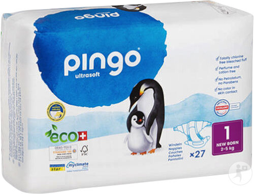 Pingo Couches Écologiques Jetables Nouveau-Né Taille 1 27 Pièces