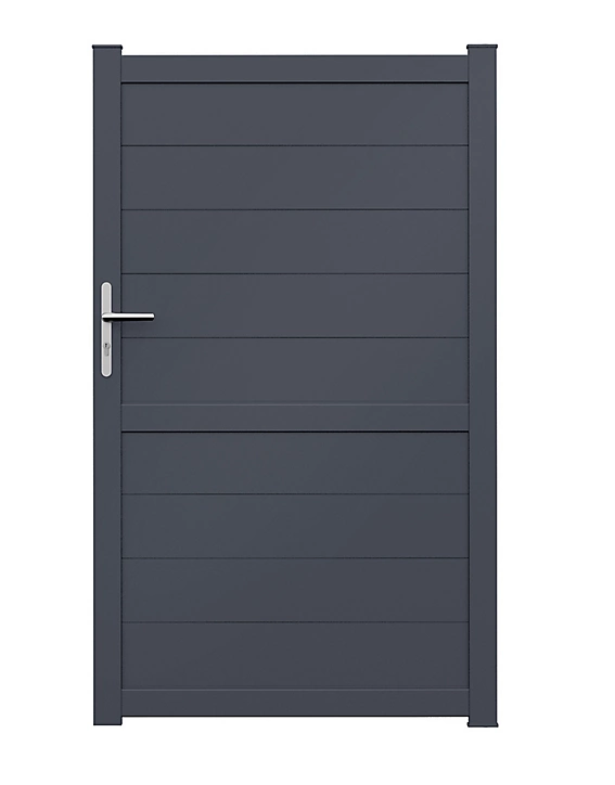 Portillon Jardimat aluminium Perth gris anthracite - 100 x h.170 cm
