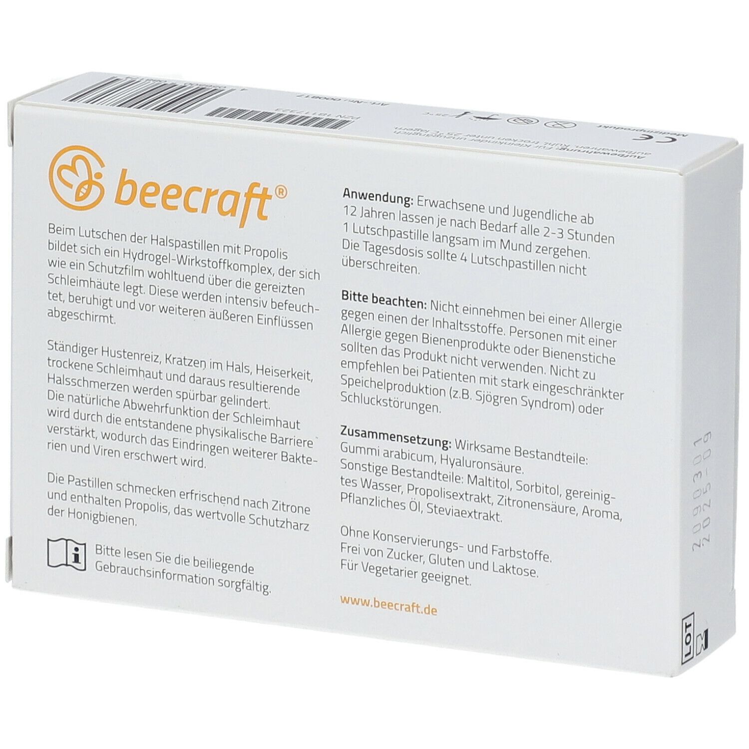 beecraft® Halspastillen PROPOLIS