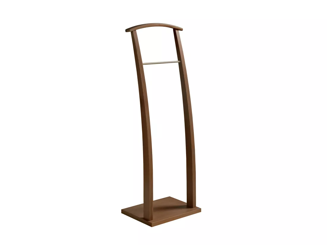 Valet de nuit - H117cm x L40cm x P28cm - hêtre massif noyer - Curves