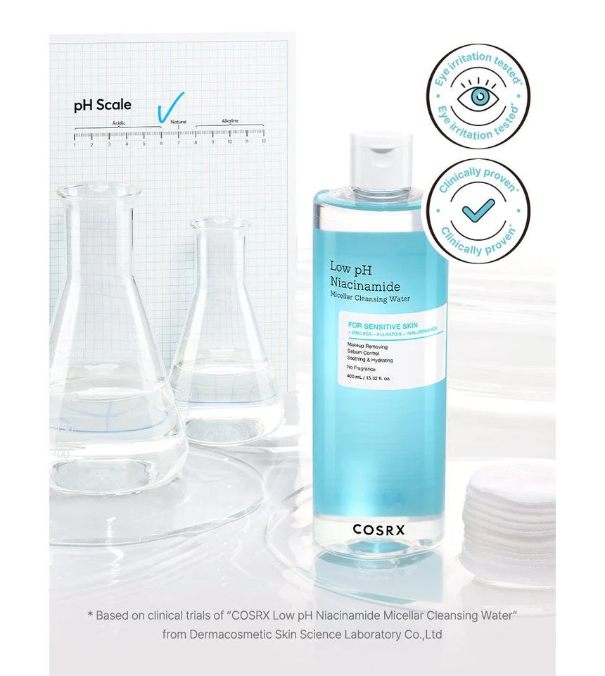 COSRX - Niacinamide micellair reinigingswater met lage pH
