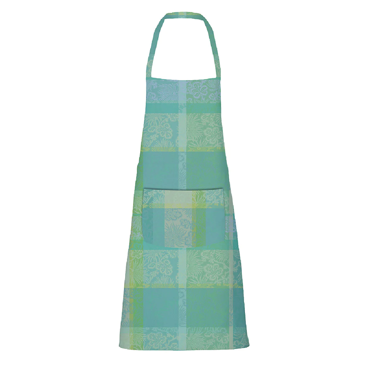 Tablier enduit imperméable pur coton vert 75x85 Garnier Thiebaut