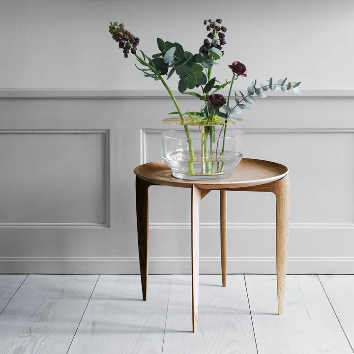 Fritz Hansen - Tablett Beistelltisch, Ø 45 x H 42 cm, schwarz