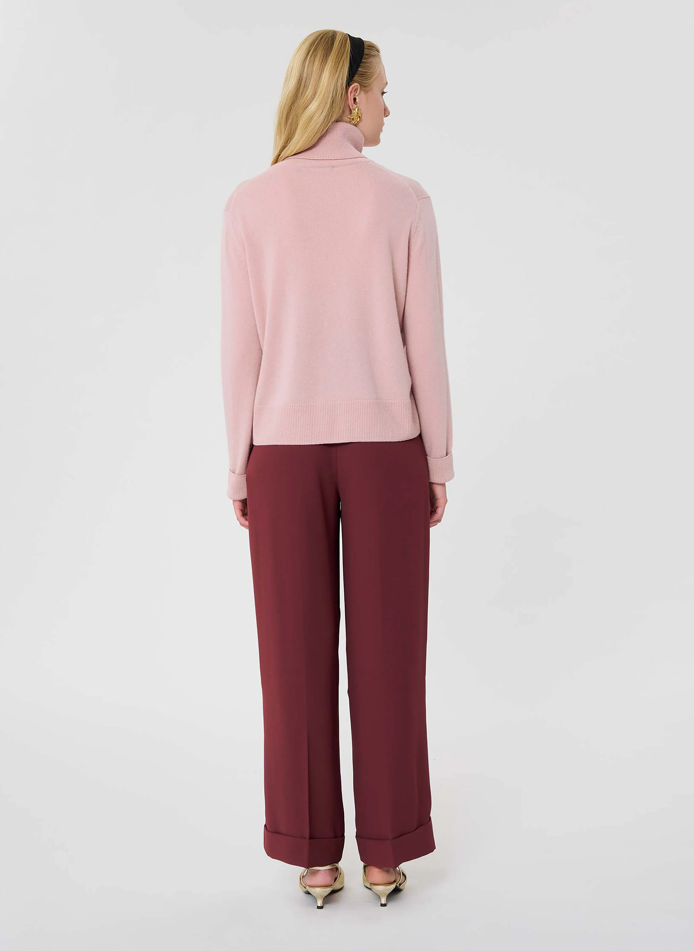 PALIA - Pull col roulé en cachemire | Rose
