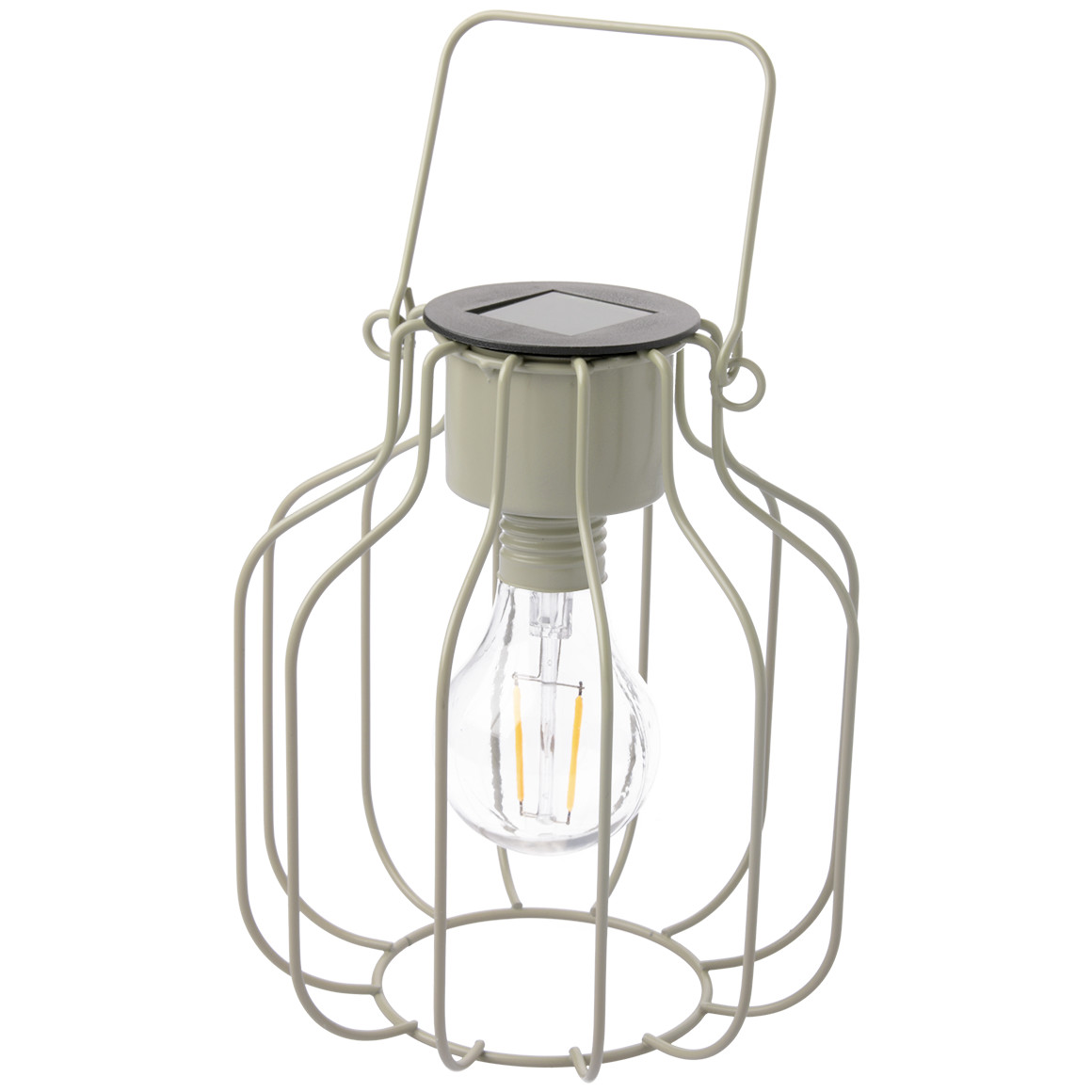 My Home LED-Solarleuchte aus Metall grau