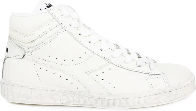 Diadora Game L High Waxed Sneakers Leren Sneaker Wit