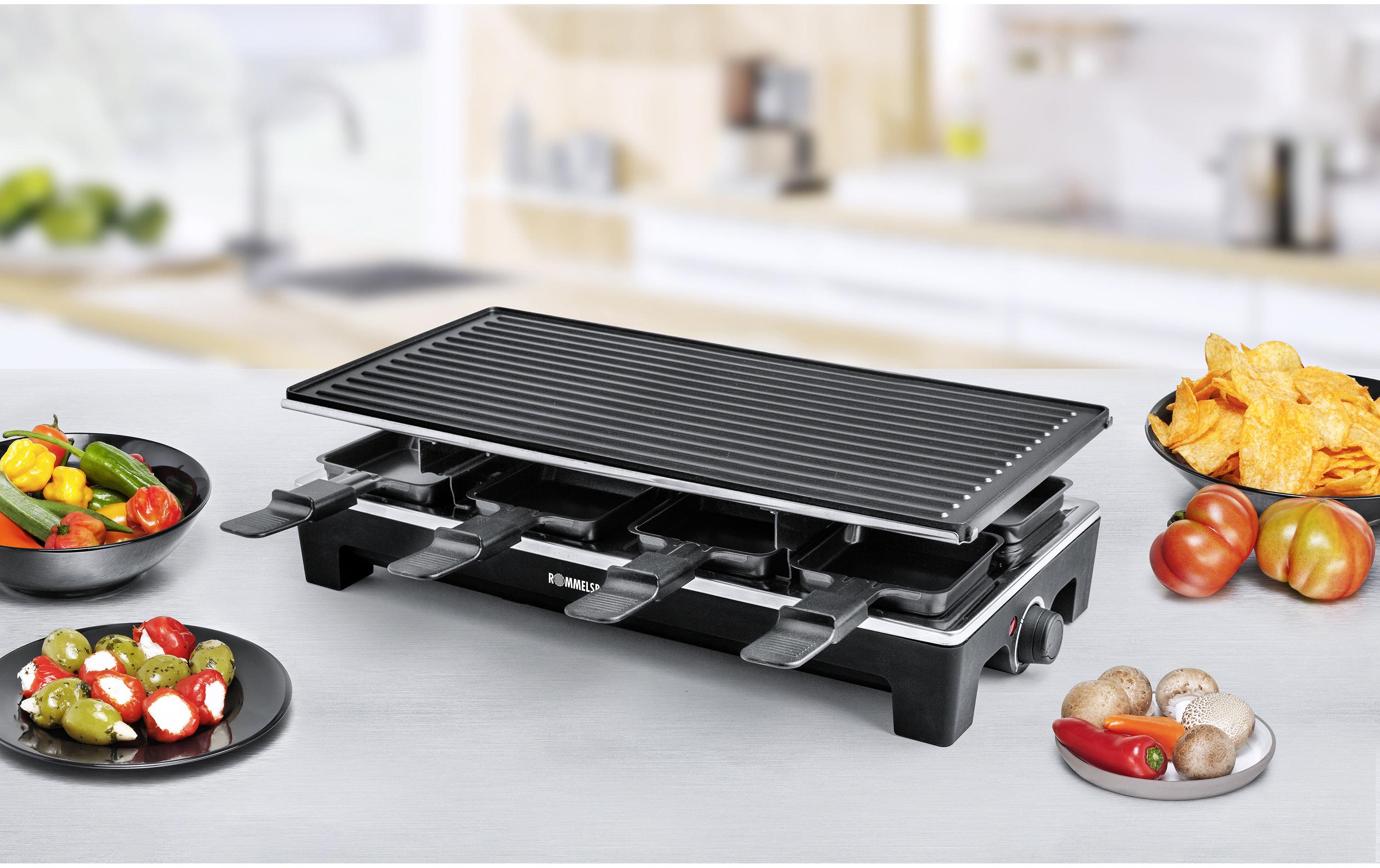 Racletteofen RCS 1350 8 PersonenRaclette Grill mit zwei Wendegrillplatten