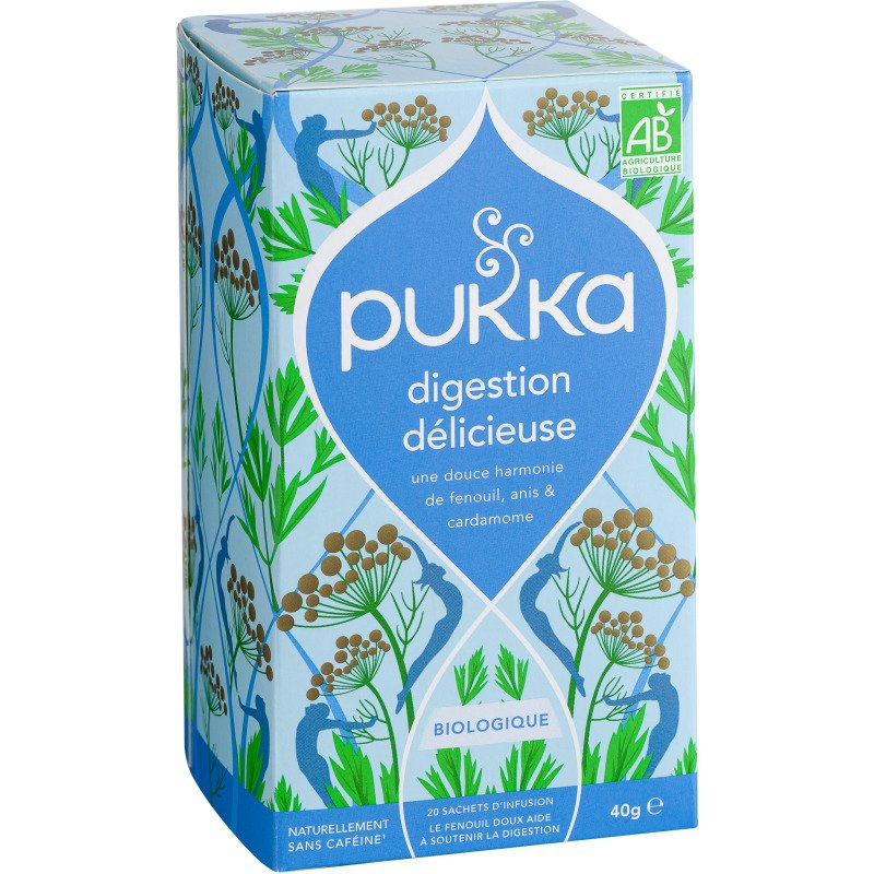 Infusion Digestion délicieuse Bio Pukka - Boîte de 20 sachets