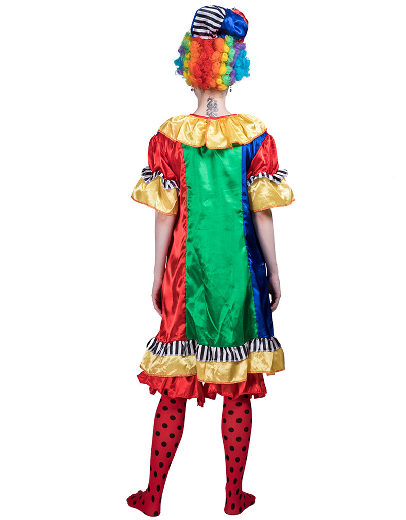 (155-165cm) Fasnachts Erwachsenen Kostüm Clown Verkleidung für Motto Partys / Halloween - Bunt