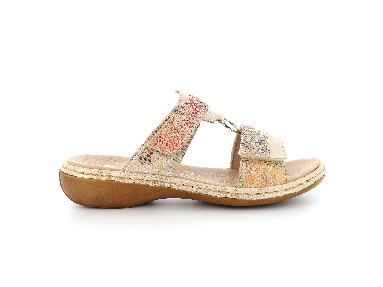 Rieker-659X6 Cuir Multicolore