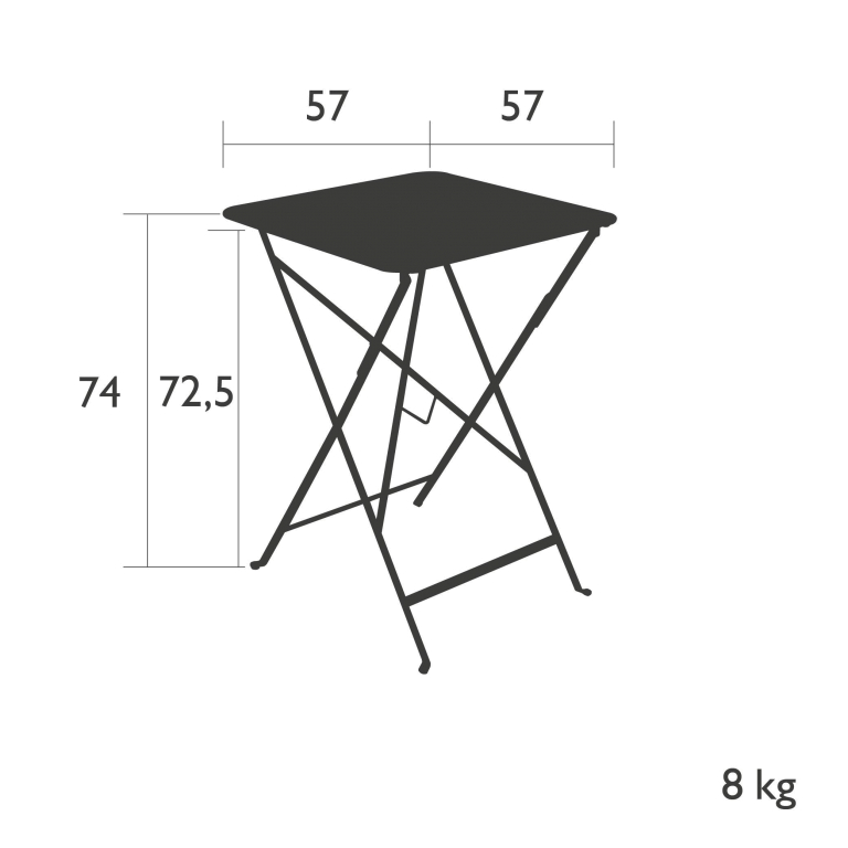 Fermob Bistro tuintafel 57x57 Cotton White
