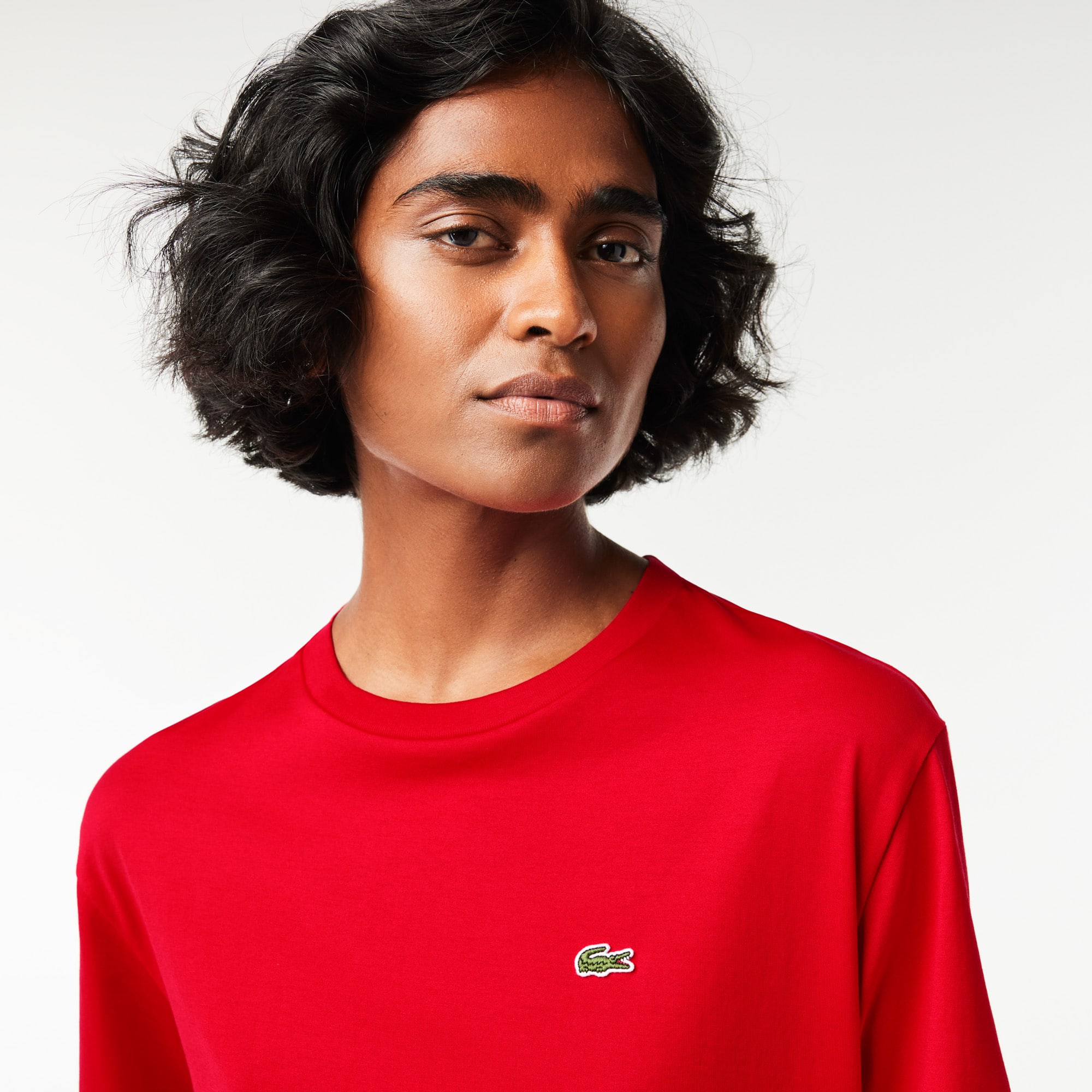 Damen-T-Shirt aus Premium-Baumwolle T-Shirts - Rot - Lacoste - Damen