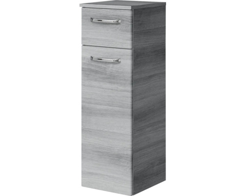 Pelipal Kumba badkamermeubelset (B x H x D): 137 x 200 x 50 cm, grafiet getextureerde fronten, 5-delige set inclusief mineraal gegoten wastafel, badmeubel en wandkast (99.1070125194)