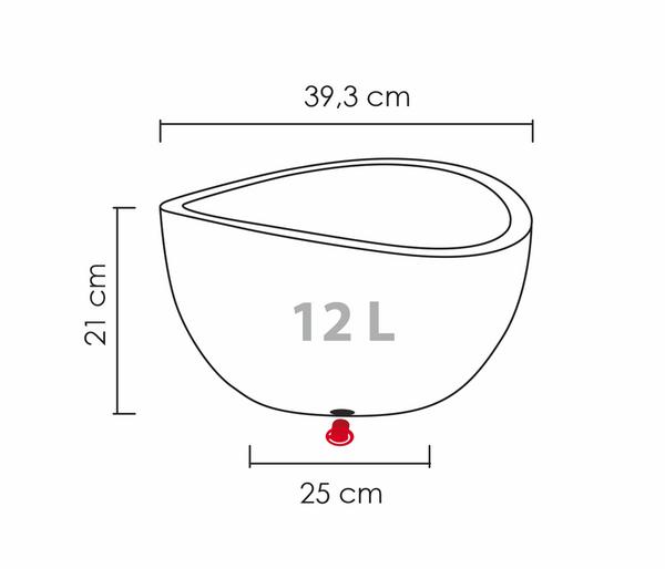 Scheurich Kunststoff-Topf Wave Globe, rund,