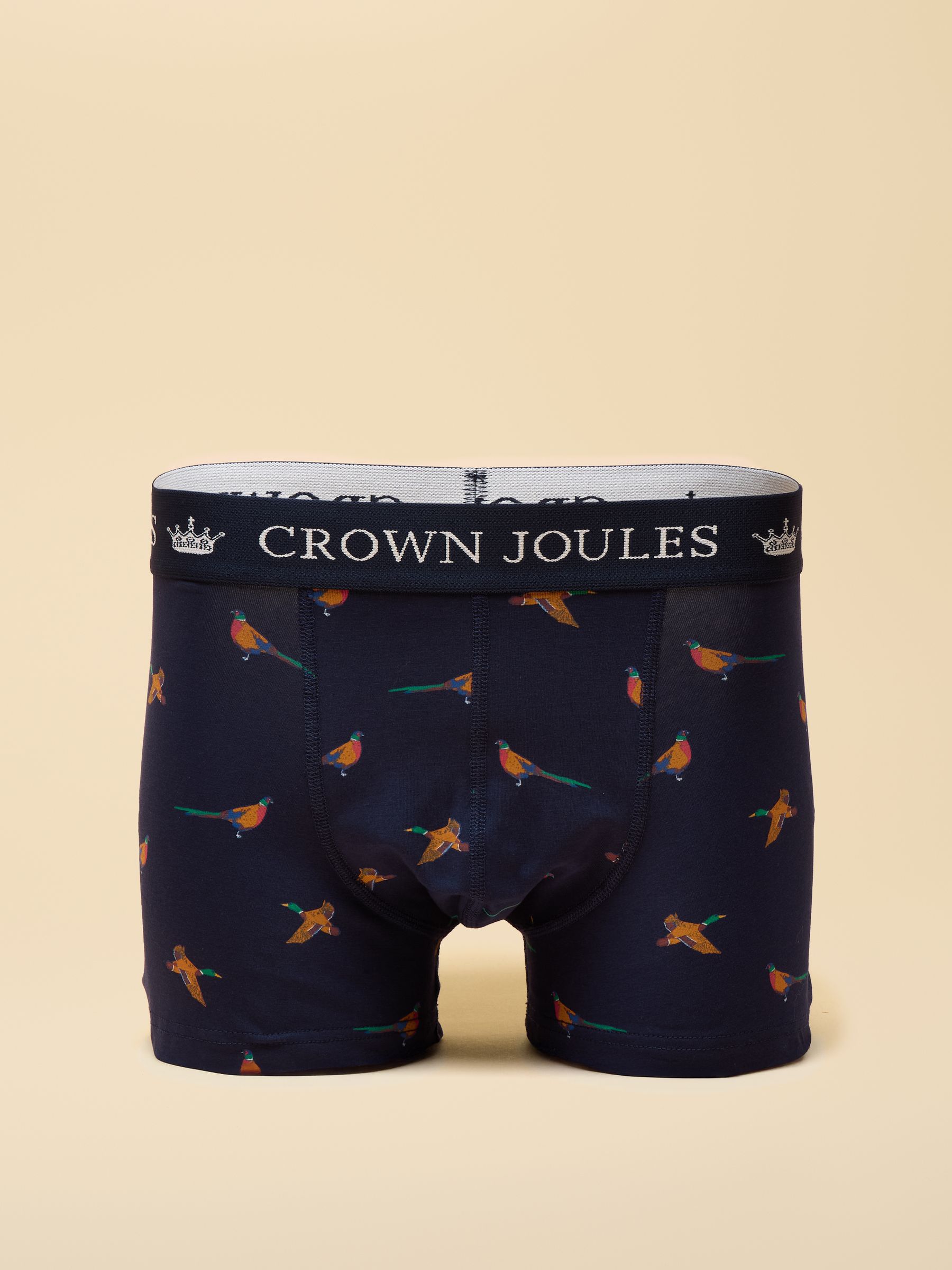 Marineblauw en bordeauxrood - Joules Crown Joules Cotton Jersey Boxer Shorts - Verpakking van 5