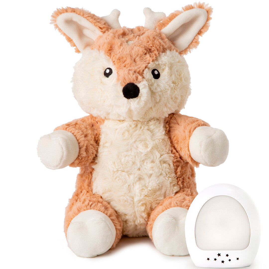 Cloud.b knuffelreekalf met nachtlamp en geluid