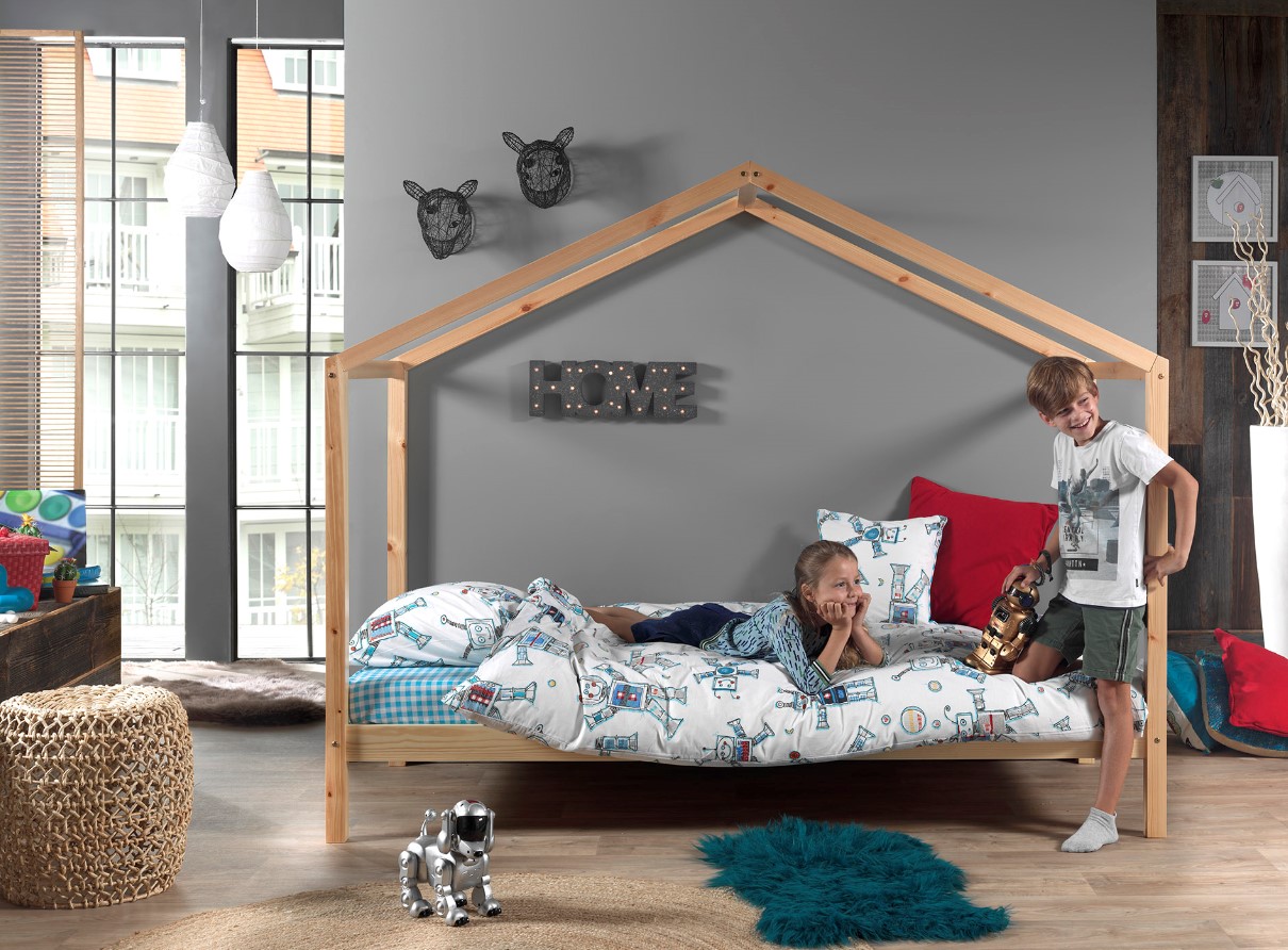 Dallas 3 Hausbett 90 x 200 cm Liegefläche, Natur