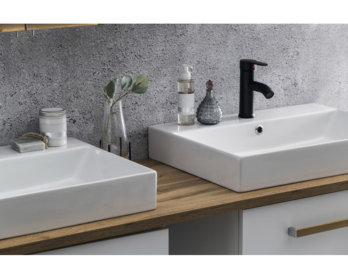Badkamermeubelset Möbelpartner Duo 1652 BxHxD 165,2 x 61,5 x 50 cm, witte fronten met witte keramische wastafel