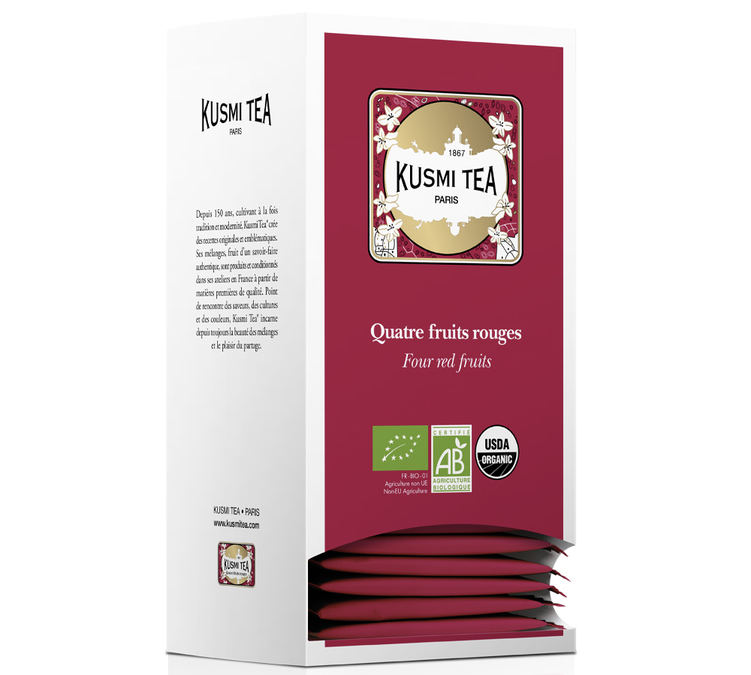 25 sachets de thé Quatre fruits rouges Bio - Kusmi Tea