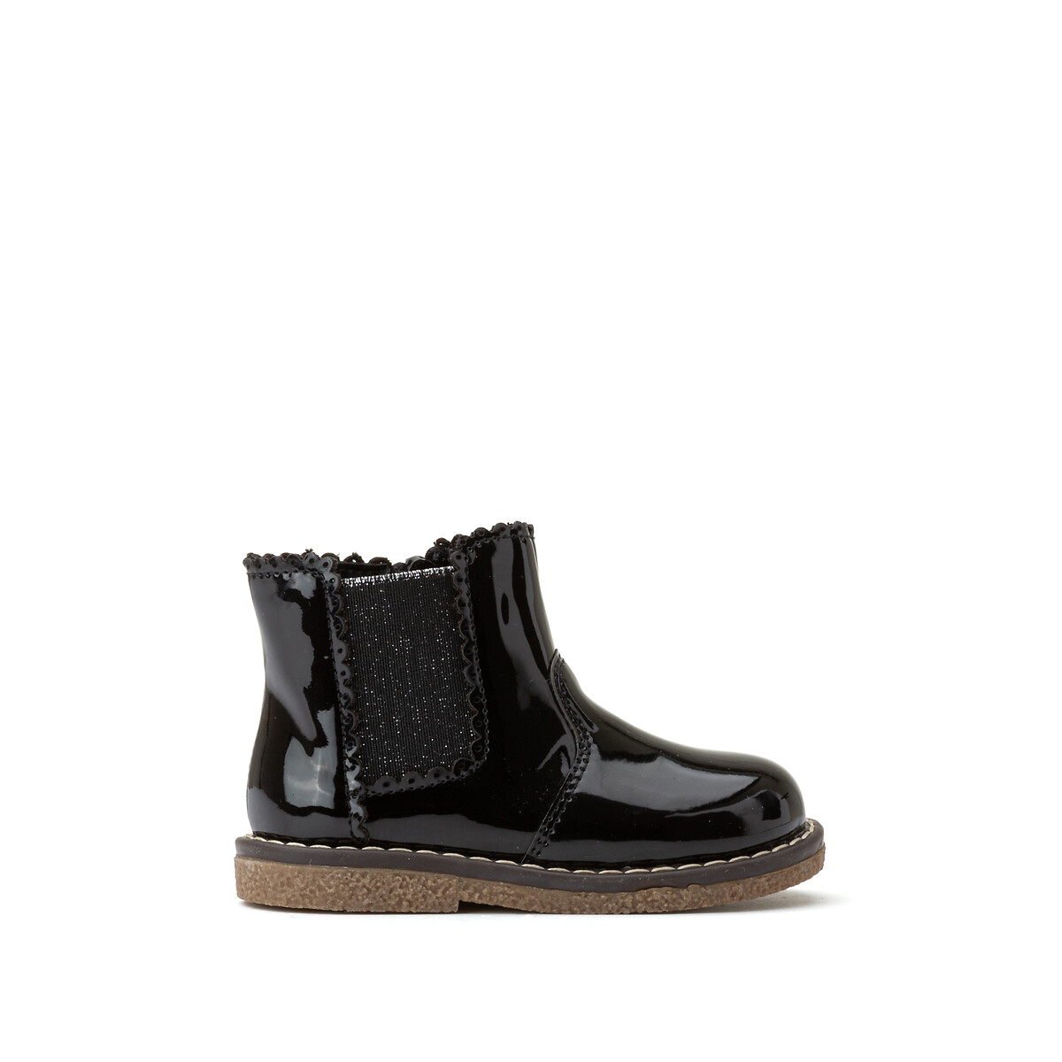 COLEÇÃO LA REDOUTE<br>Botas de cano curto pintadas com zíper
