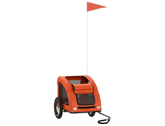 VIDAXL - Remorque de vélo pour chien orange tissu oxford et fer