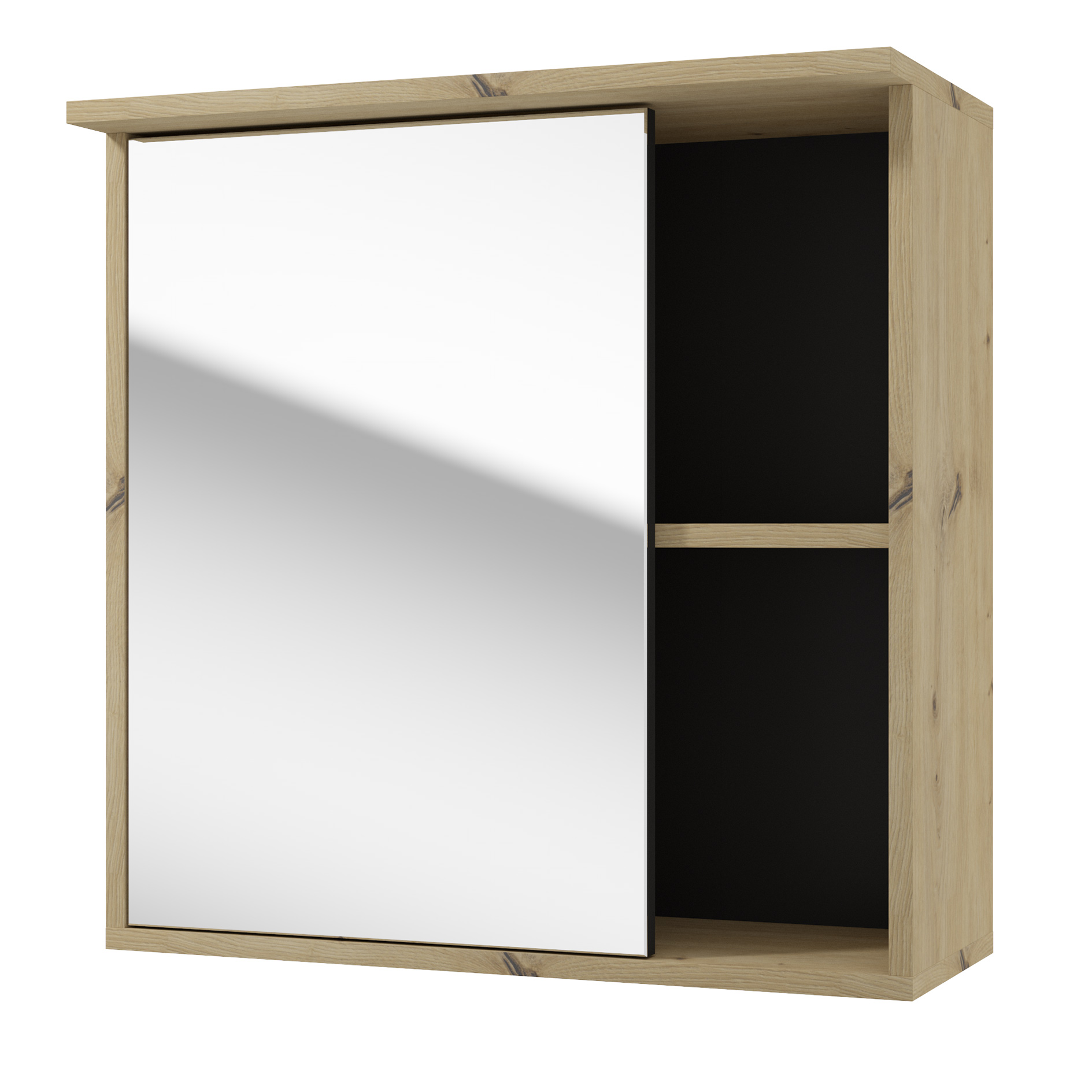 Spiegelschrank - Artisan Eiche - anthrazit - 60 cm breit
