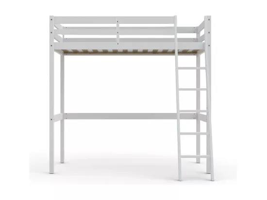 Lit mezzanine STUDIO 90x200 + 1 sommier / Blanc