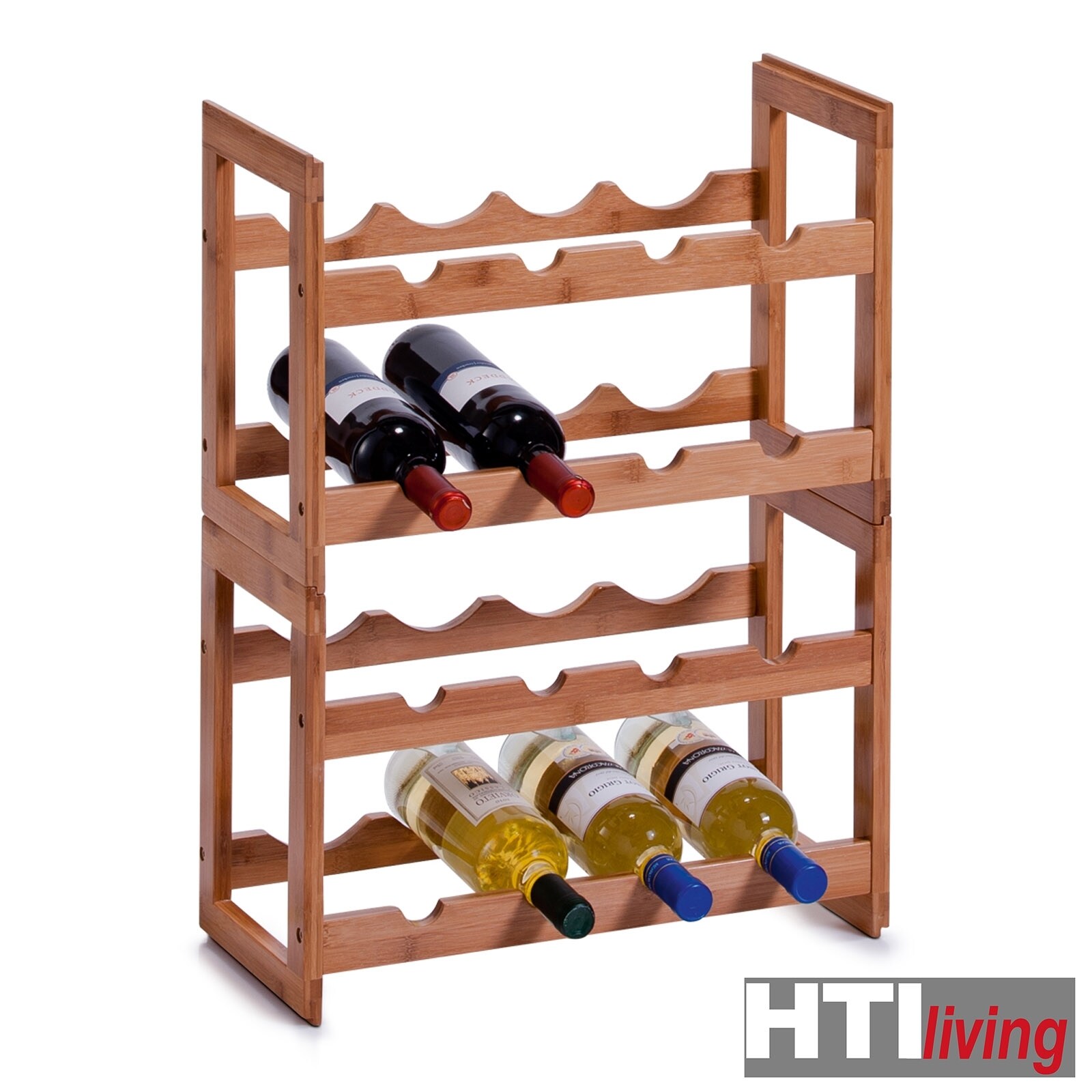 HTI-Living Weinregal für 8 Flaschen Bambus