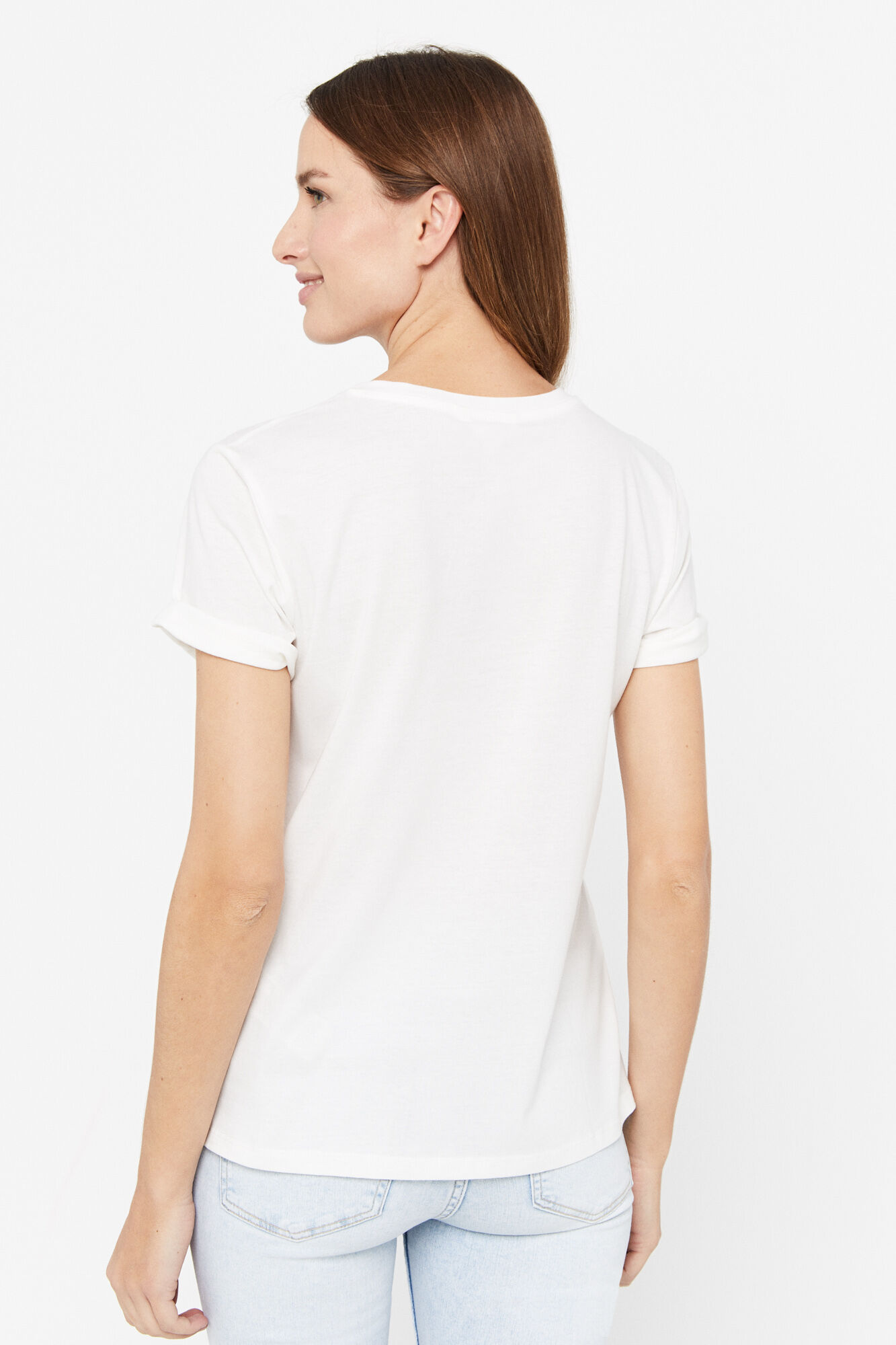 Camiseta com estampa de lenço - Fúcsia