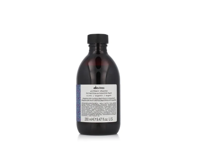 Davines DAVINES ALCHEMIC Silver farveforstærkende shampoo, lyst, platinblondt og gråt hår, 280 ml