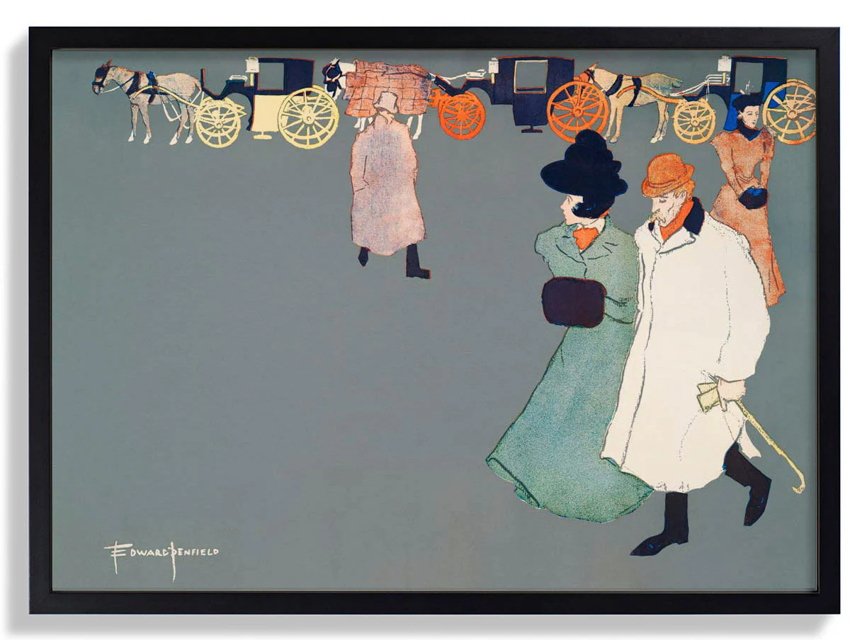 Mann und Frau auf der Straße von Edward Penfield